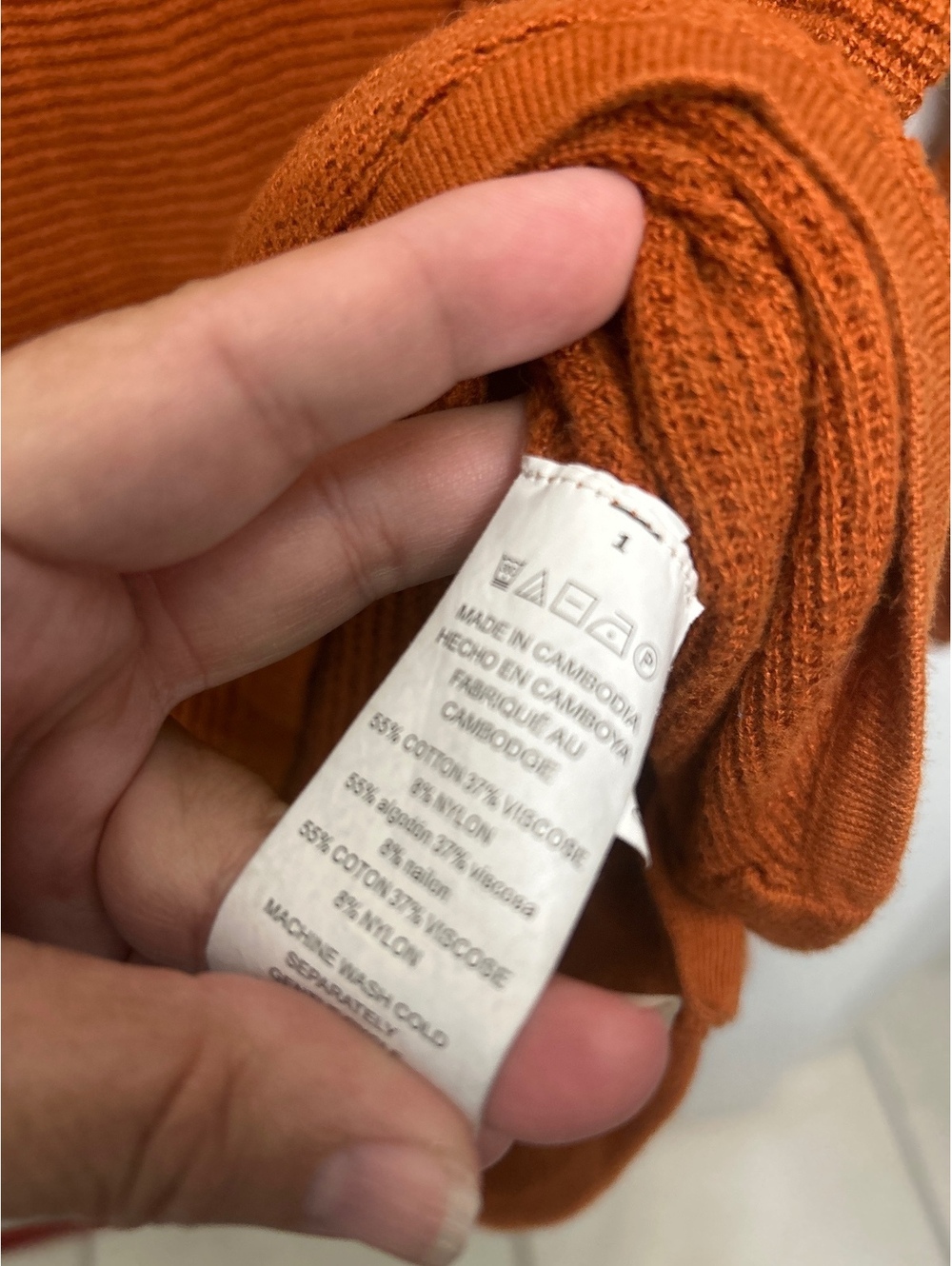 Michael Kors Long Sleeve Knit Sweater Dress in Burnt Orange, Size Large - Picture 3 of 5